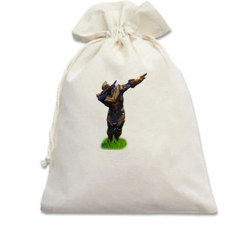 Подарочный мешочек, Голубой, Fortnite dab