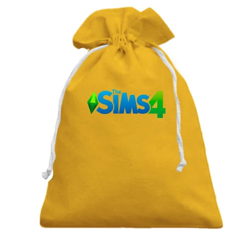 Подарочный мешочек, Желтый, с логотипом Sims 4