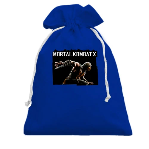 Подарочный мешочек, Голубой, Mortal Kombat X