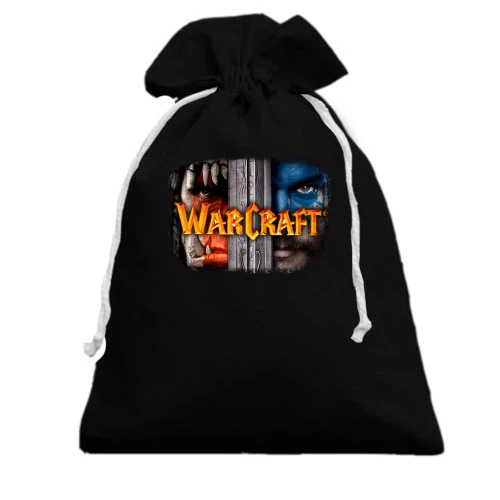 Подарочный мешочек, Черный, с постером к WarCraft