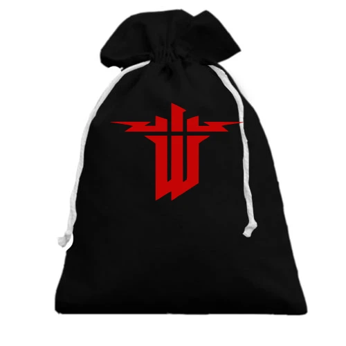 Подарочный мешочек, Черный, с гербом Wolfenstein