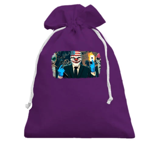Подарочный мешочек, Черный, с постером к Payday