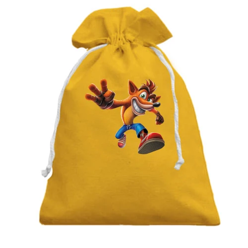Подарунковий мішечок, Жовтий, з Crash Bandicoot 2