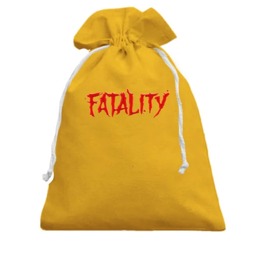 Подарунковий мішечок з написом Fatality (Mortal Kombat)