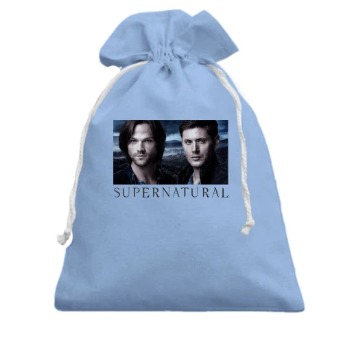 Подарочный мешочек, голубой, Supernatural (2)