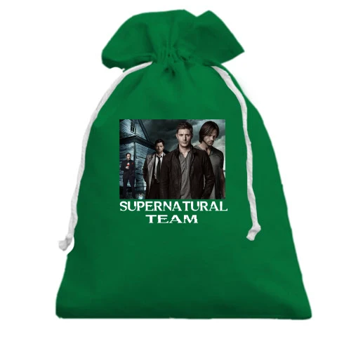 Подарочный мешочек, зеленый, Supernatural Team