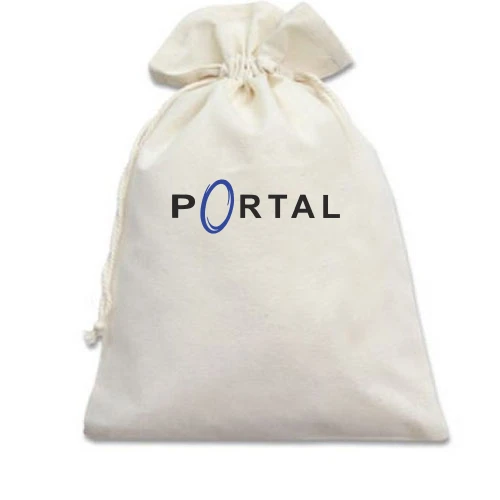 Подарочный мешочек с логотипом игры Portal