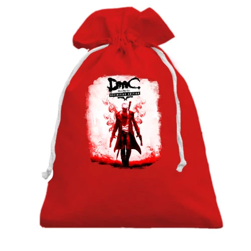 Подарочный мешочек, Красный, с постером игры Devil May Cry