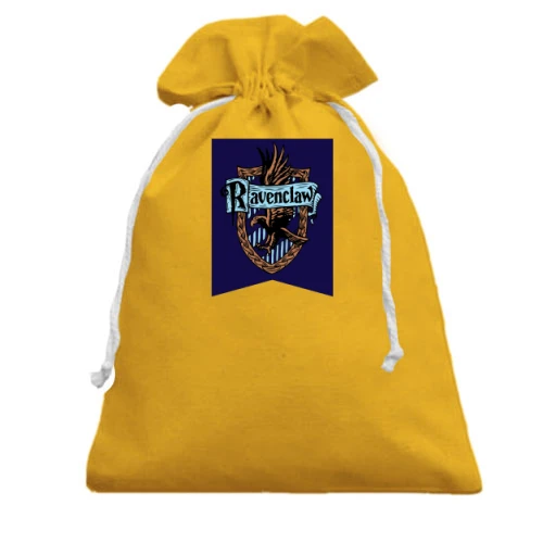 Подарочный мешочек, Желтый, с гербом Ravenclaw (Harry Potter)