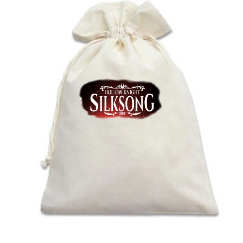 Подарунковий мішечок, Білий, з логотипом Hollow Knight - Silksong