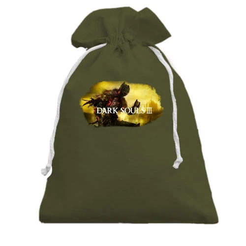 Подарочный мешочек, Хаки, с постером игры Dark Souls 3