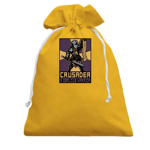 Подарочный мешочек, Желтый, с постером Crusader