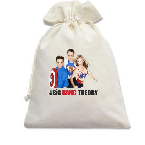 Подарочный мешочек, белый, The Big Bang Theory Team