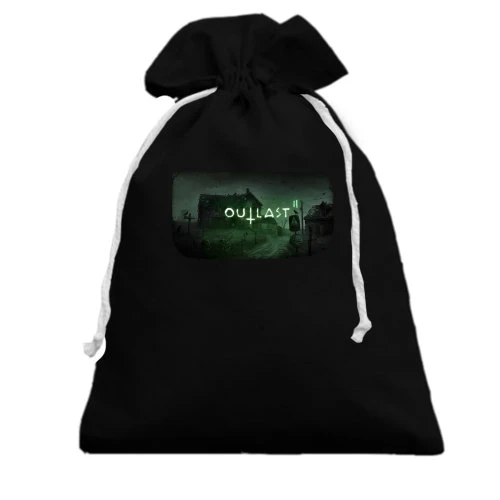 Подарочный мешочек, Черный, с обложкой игры Outlast 2