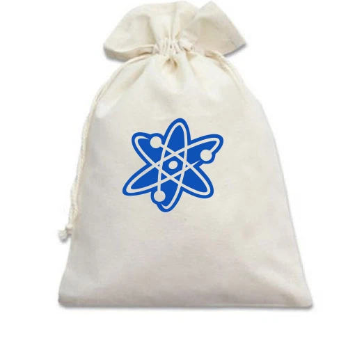 Подарочный мешочек, белый, The Big Bang logo