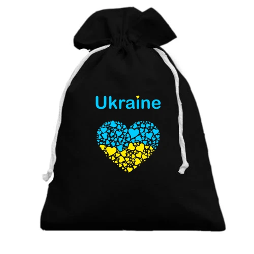 Подарунковий мішечок Ukraine - серце