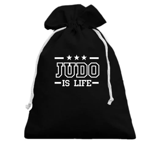 Подарочный мешочек, черный, Judo is life