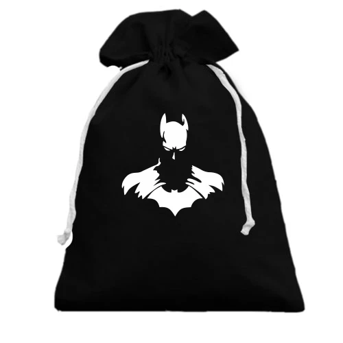 Подарунковий мішечок, чорний, Batman (силует)