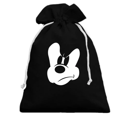 Подарунковий мішечок, чорний, Mickey (силует)