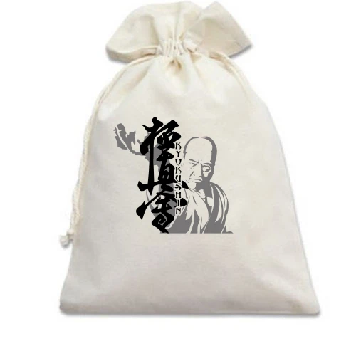 Подарочный мешочек, белый, Kyokushin