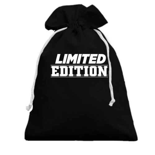 Подарунковий мішечок, чорний, з написом "Limited Edition"