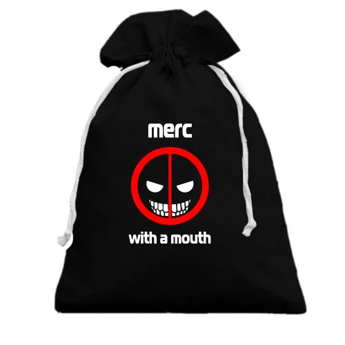 Подарочный мешочек, черный, Merc with a Mouth