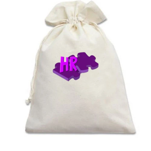 Подарочный мешочек с надписью "HR"