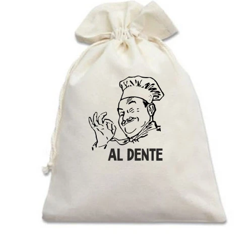 Подарочный мешочек, Белый, для повара "Al Dente"