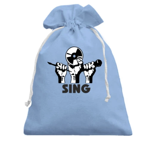 Подарочный мешочек с надписью "Sing"