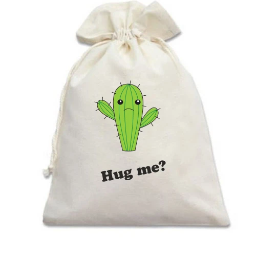 Подарочный мешочек, Белый, Hug Me