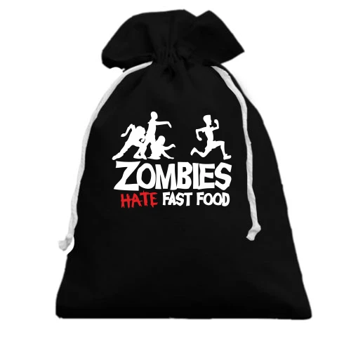 Подарочный мешочек Zombies hate fast food