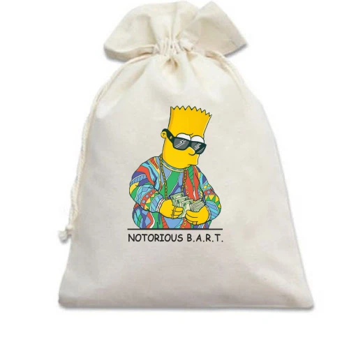 Подарочный мешочек с модным Бартом Симпсоном (Notorious Bart)
