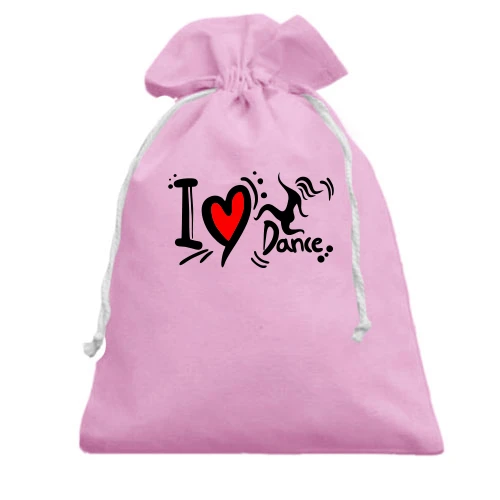 Подарочный мешочек i love dance