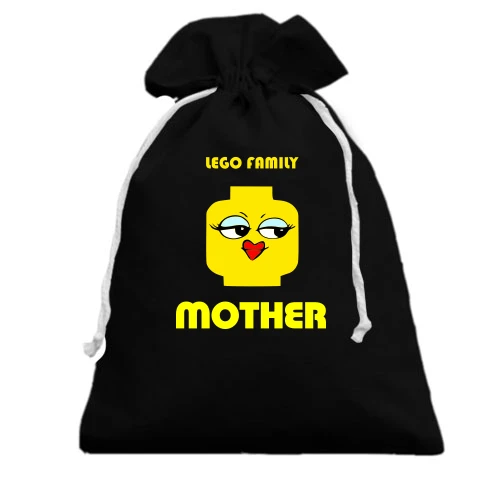 Подарочный мешочек, Черный, Lego Family - Mother