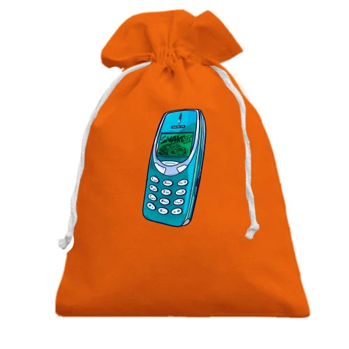 Подарунковий мішечок, Помаранчевий, з легендарною Nokia