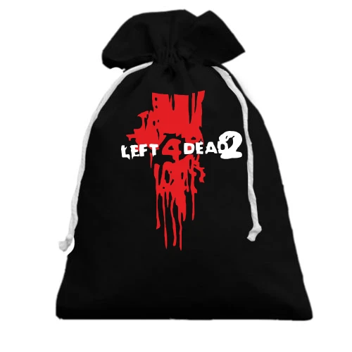 Подарочный мешочек, Черный, Left 4 Dead 2 (кровь из шеи)