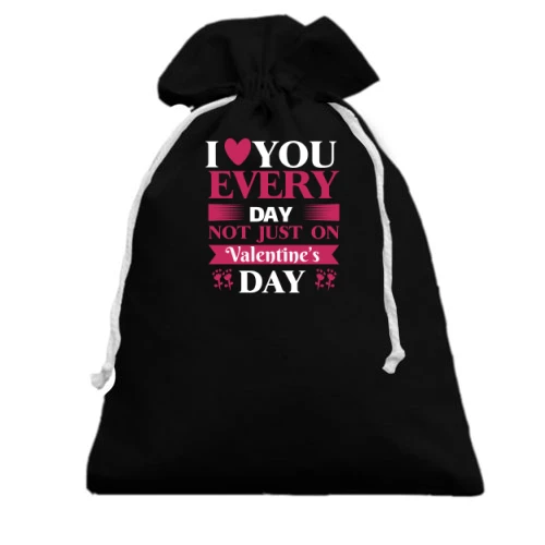 Подарочный мешочек I love you every day
