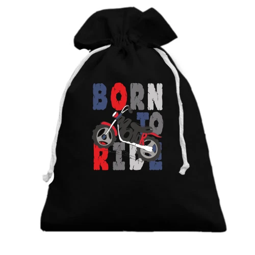 Подарочный мешочек, Черный, Born to Ride Мотоцикл
