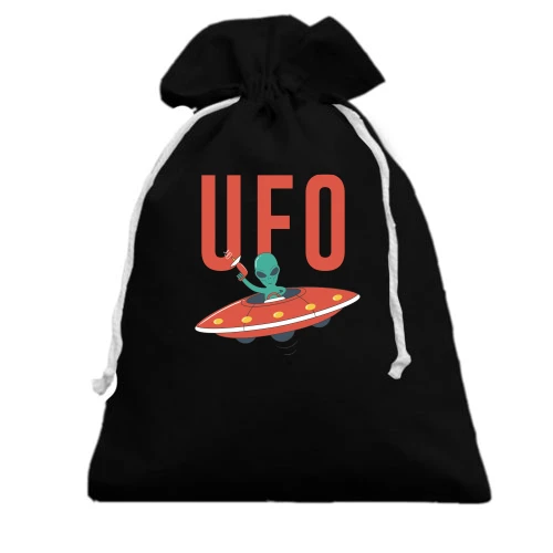 Подарочный мешочек, Черный, UFO НЛО
