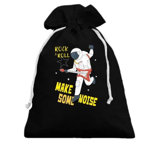 Подарочный мешочек, Черный, Rock and Roll Космонавт
