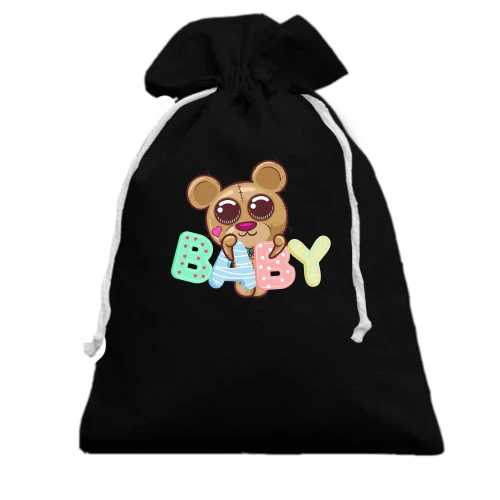 Подарочный мешочек, Черный, Baby Bear Медвежонок