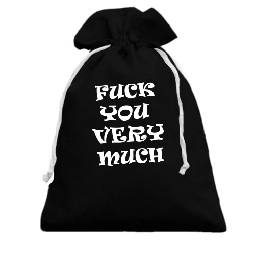 Подарочный мешочек, Черный, F*ck You Very Much