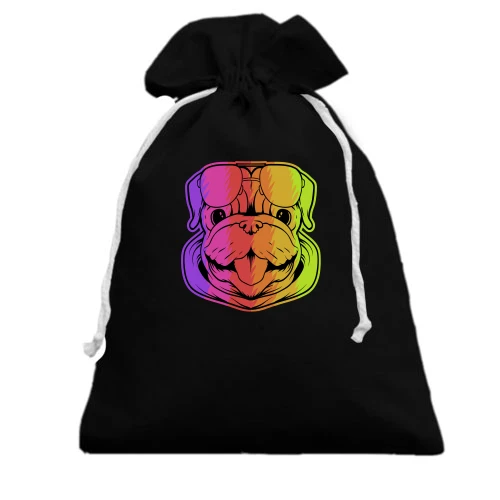 Подарунковий мішечок, чорний, Rainbow Dog