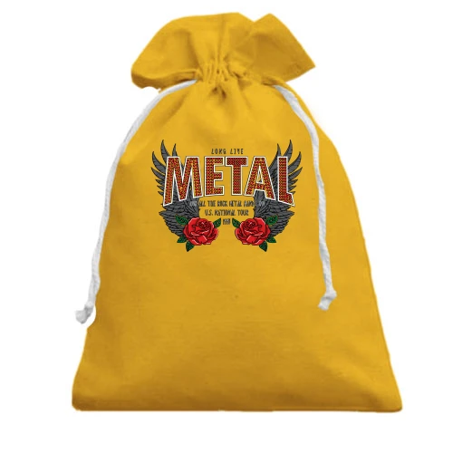 Подарочный мешочек, Желтый, METAL
