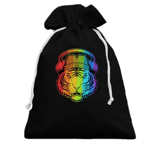 Подарочный мешочек, Черный, Rainbow Tiger