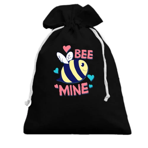 Подарочный мешочек, Черный, Bee mine