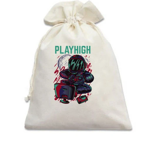 Подарочный мешочек, Белый, PlayHigh