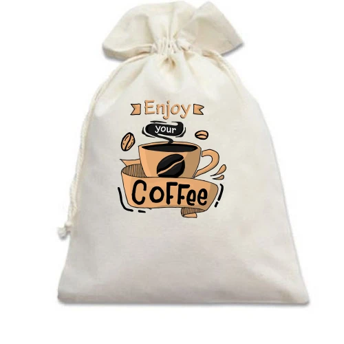 Подарочный мешочек Enjoy your coffee