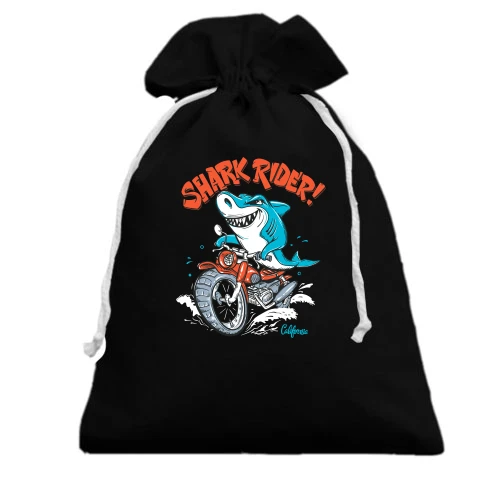 Подарочный мешочек, Черный, Shark Rider