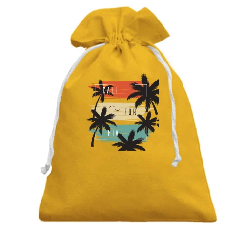 Подарунковий мішечок, жовтий, Cali For Nia California